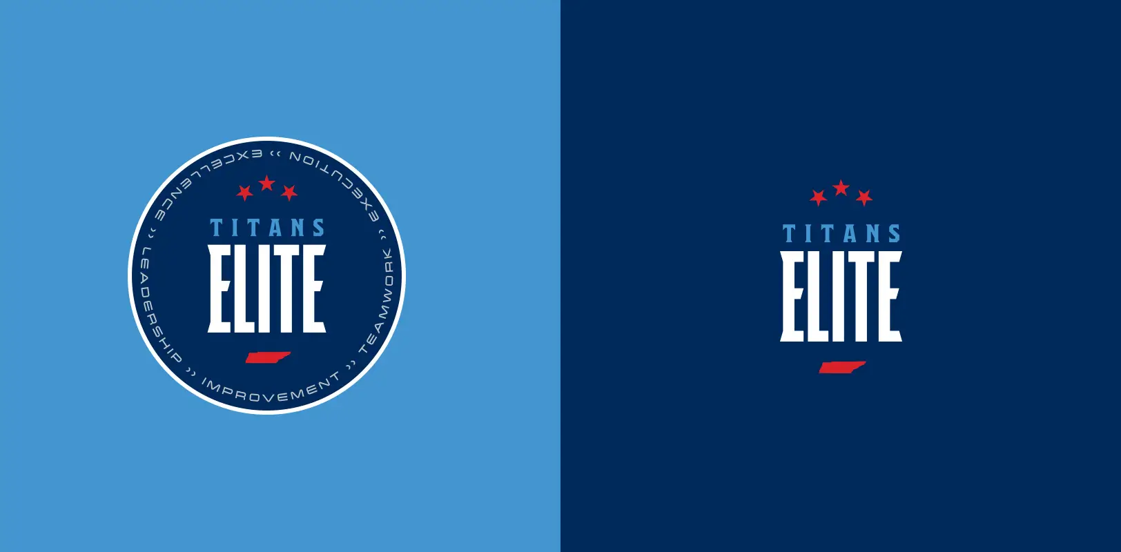 Sports logo design for the Tennessee Ttians internal employee excellence program