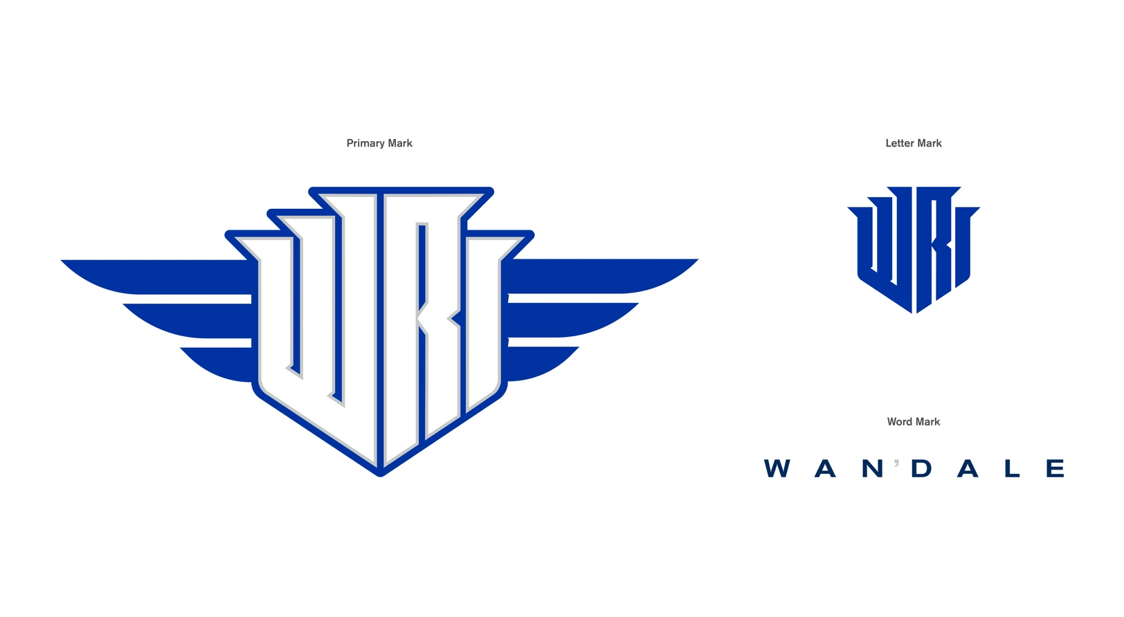 Wan’Dale Robinson identity system: primary mark, letter mark, and wordmark