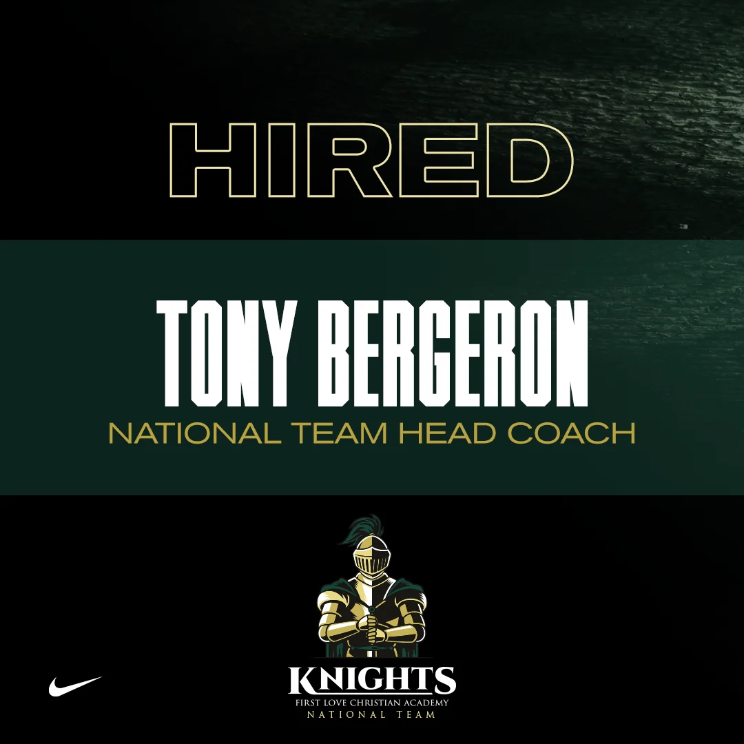 Hired graphic for Tony Bergeron, national team head coach